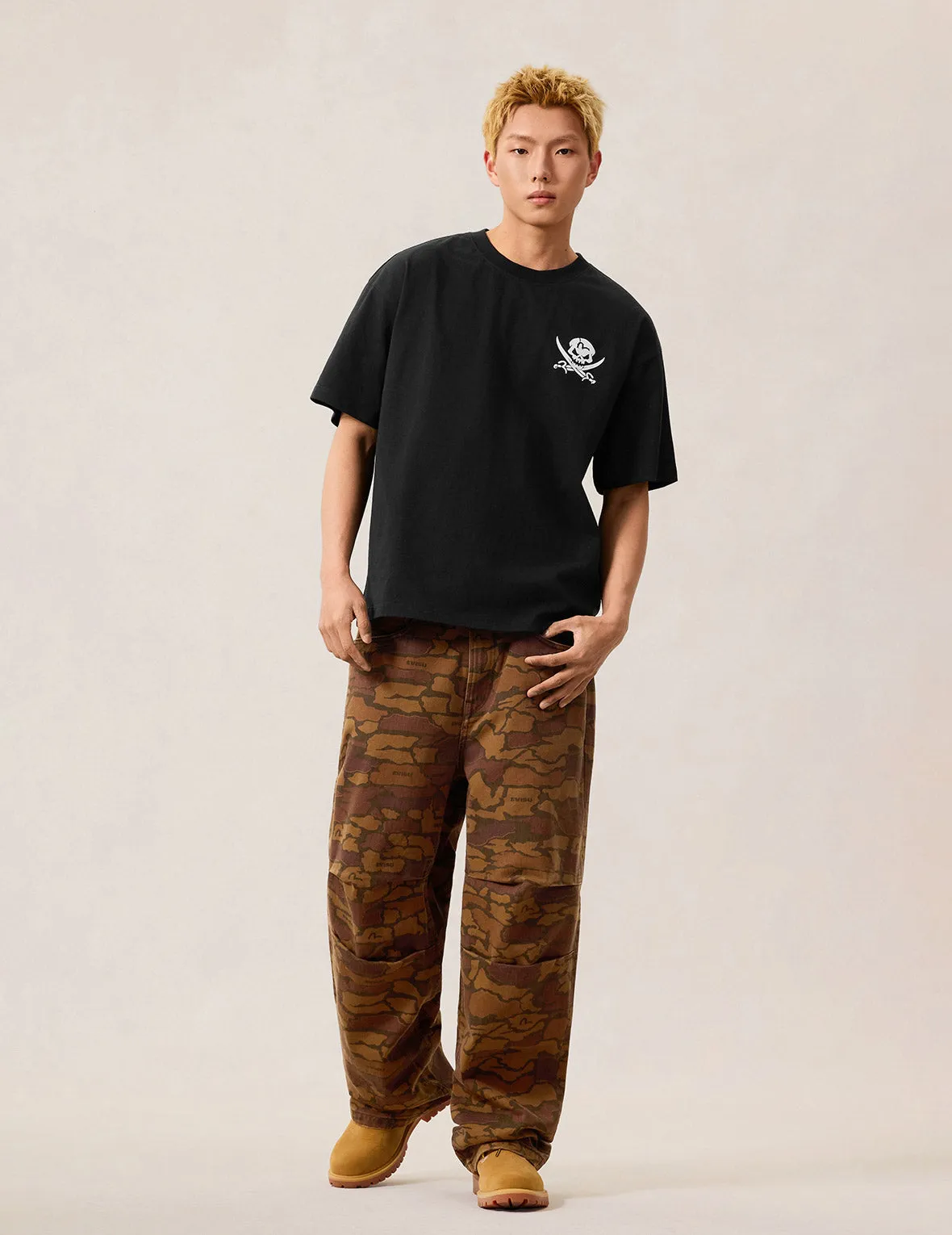 Distressed Camo Daicock T-shirt sold by Evisu product image thumbnail 5