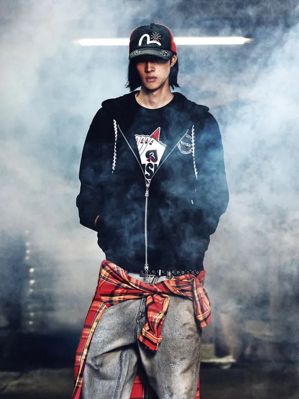 Poker Aces and Flocked Star T-shirt - Black sold by Evisu product image thumbnail 5