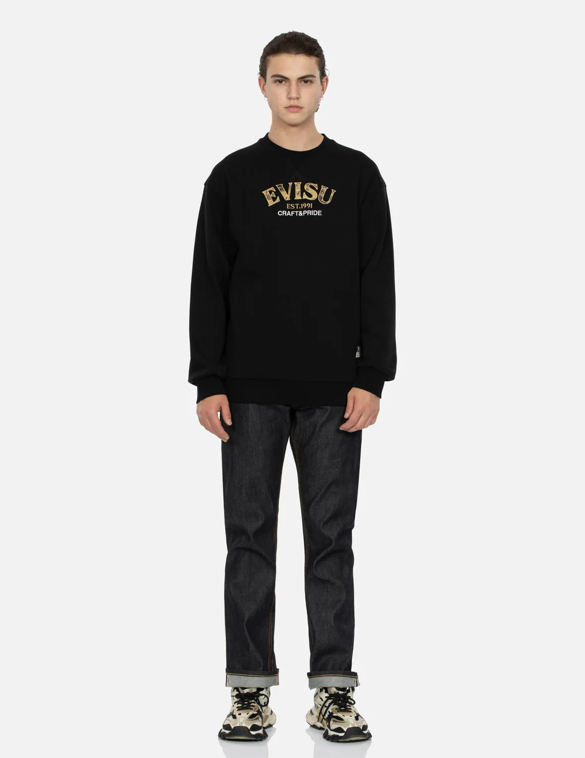 Logo Brocade Appliqué Relax Fit Sweatshirt sold by Evisu product image thumbnail 5