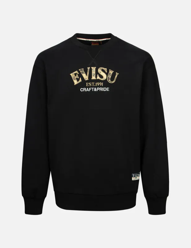 Logo Brocade Appliqué Relax Fit Sweatshirt sold by Evisu
