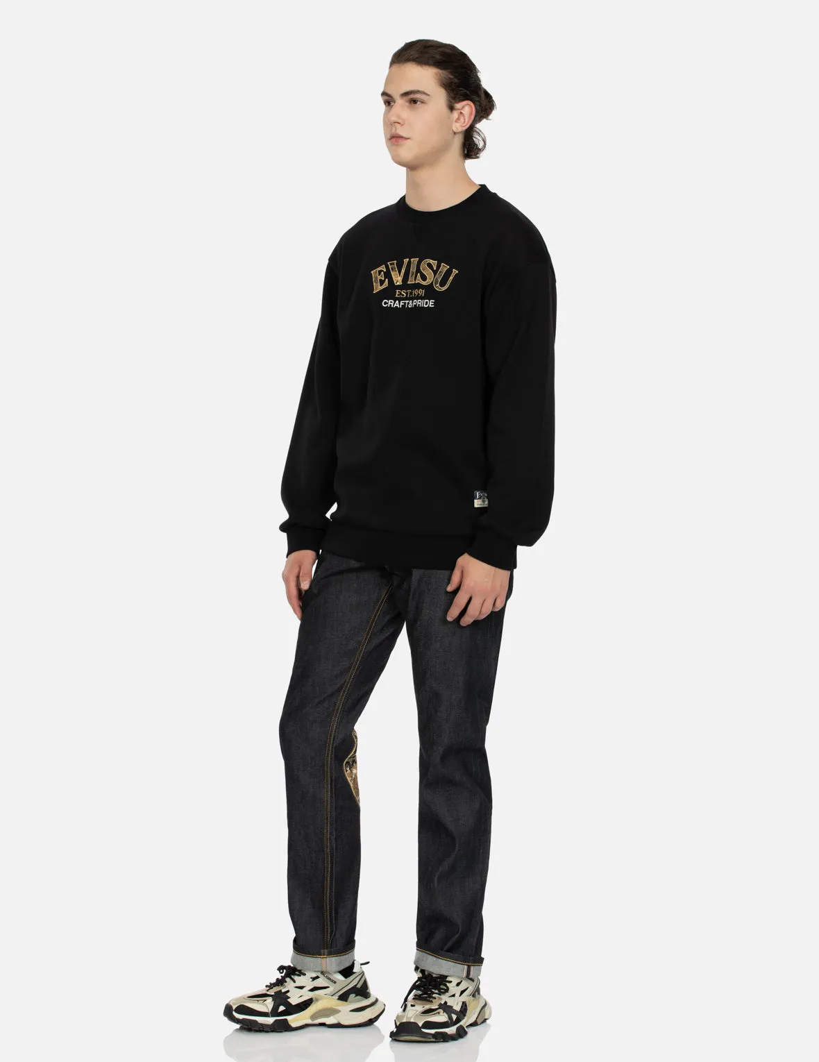 Logo Brocade Appliqué Relax Fit Sweatshirt sold by Evisu product image thumbnail 3
