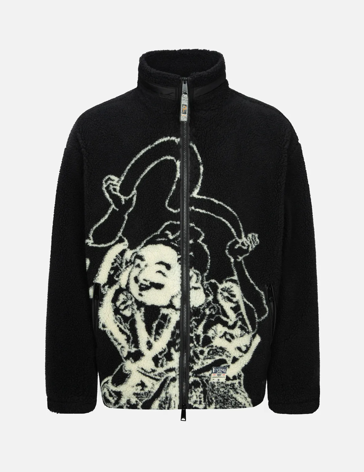 Godhead and Seagull Jacuard Relax Fit Sherpa Jacket sold by Evisu