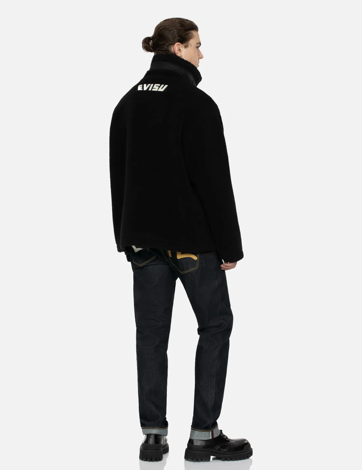 Godhead and Seagull Jacuard Relax Fit Sherpa Jacket sold by Evisu product image thumbnail 4