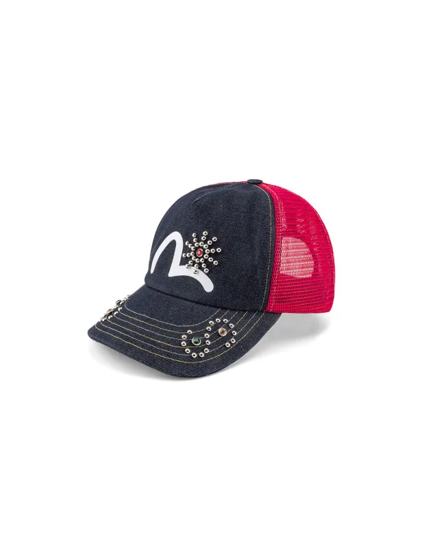 Studded Trucker Cap made by Evisu