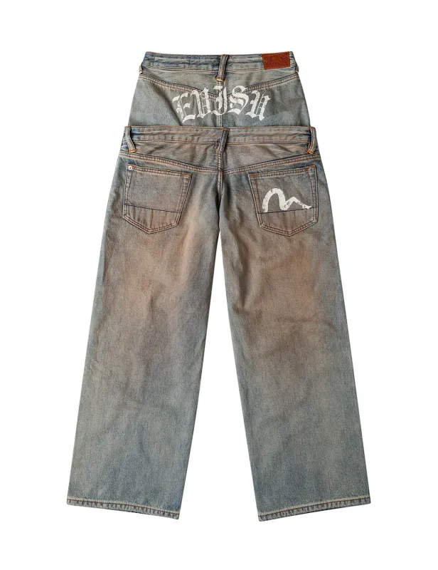 Double Waistband Jeans sold by Evisu