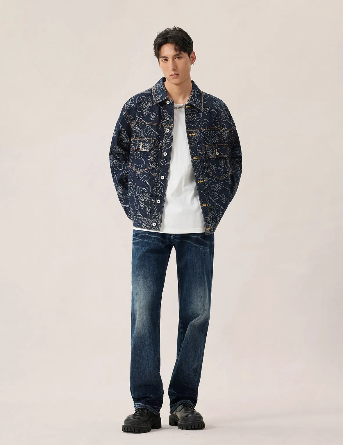 Seagull Embroidery Multi-pockets Jeans #2020 sold by Evisu product image thumbnail 5