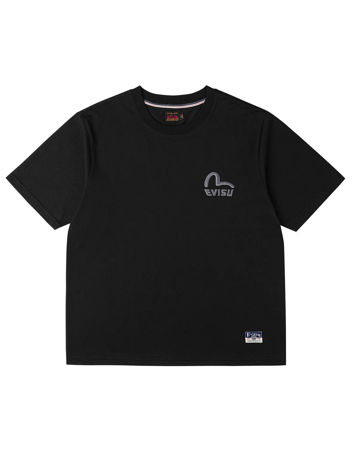 Monochrome Seagull Embroidery T-shirt sold by Evisu