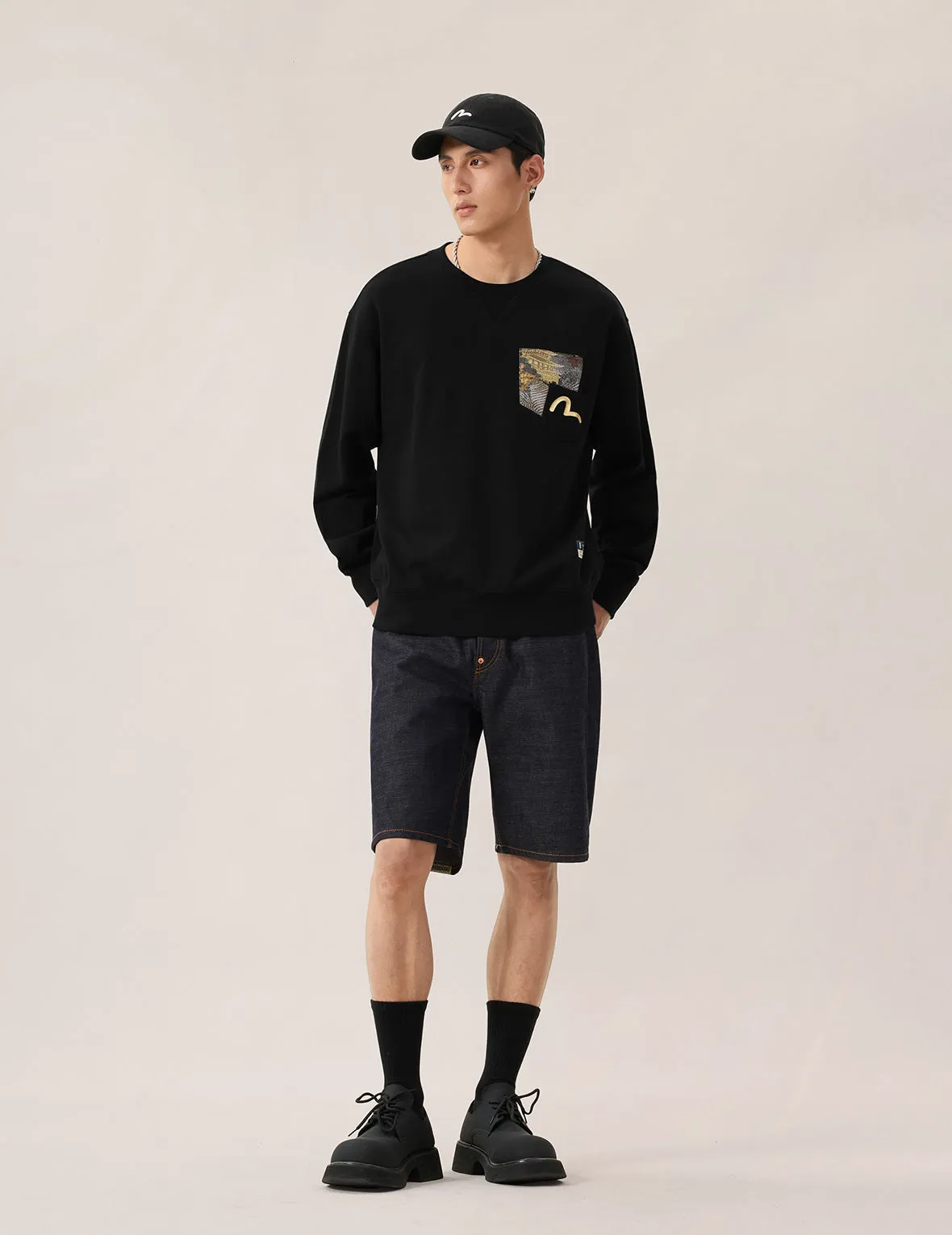 Daicock Brocade Denim Shorts sold by Evisu product image thumbnail 5