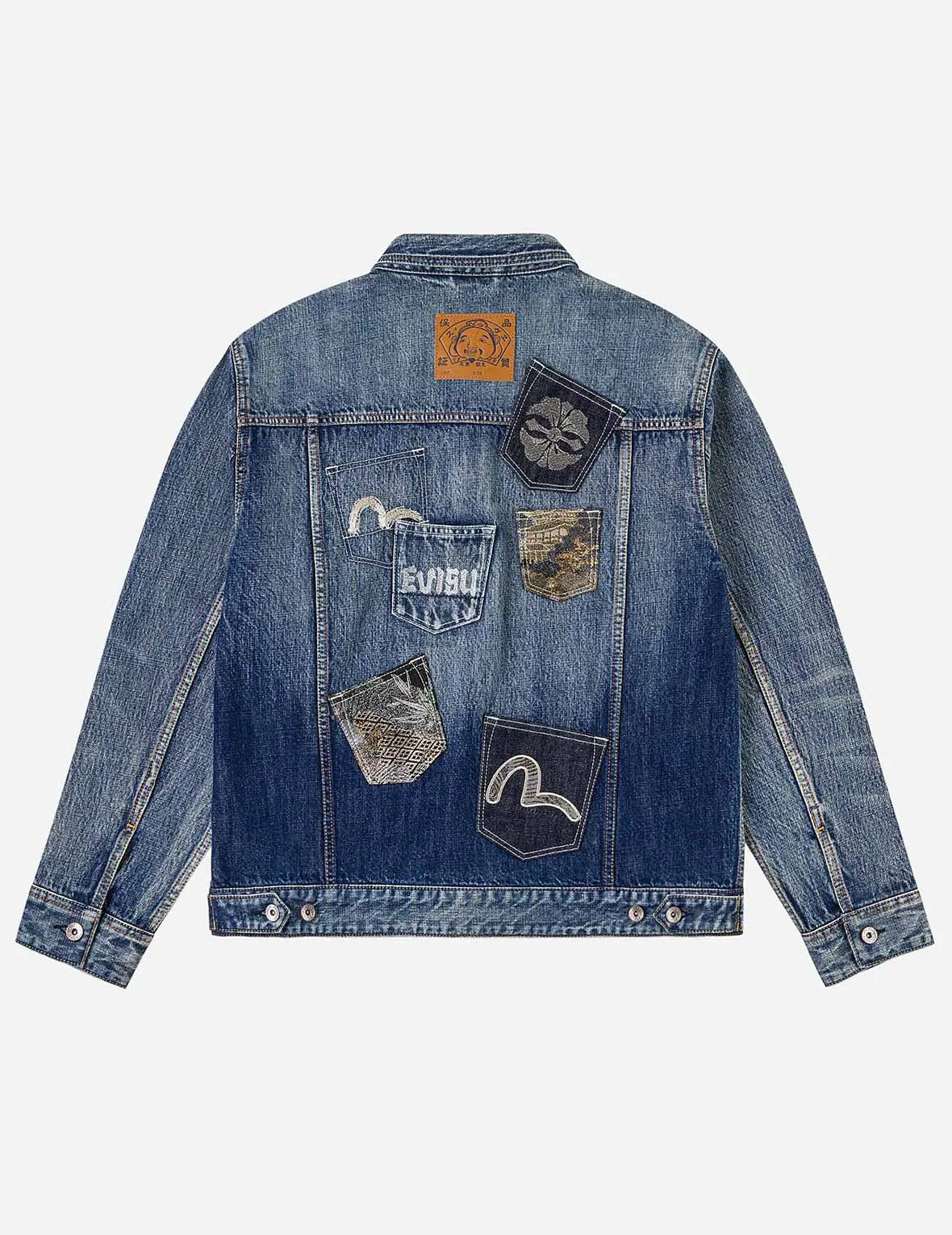 Brocade Patch Multi-pocket Denim Jacket sold by Evisu product image thumbnail 3