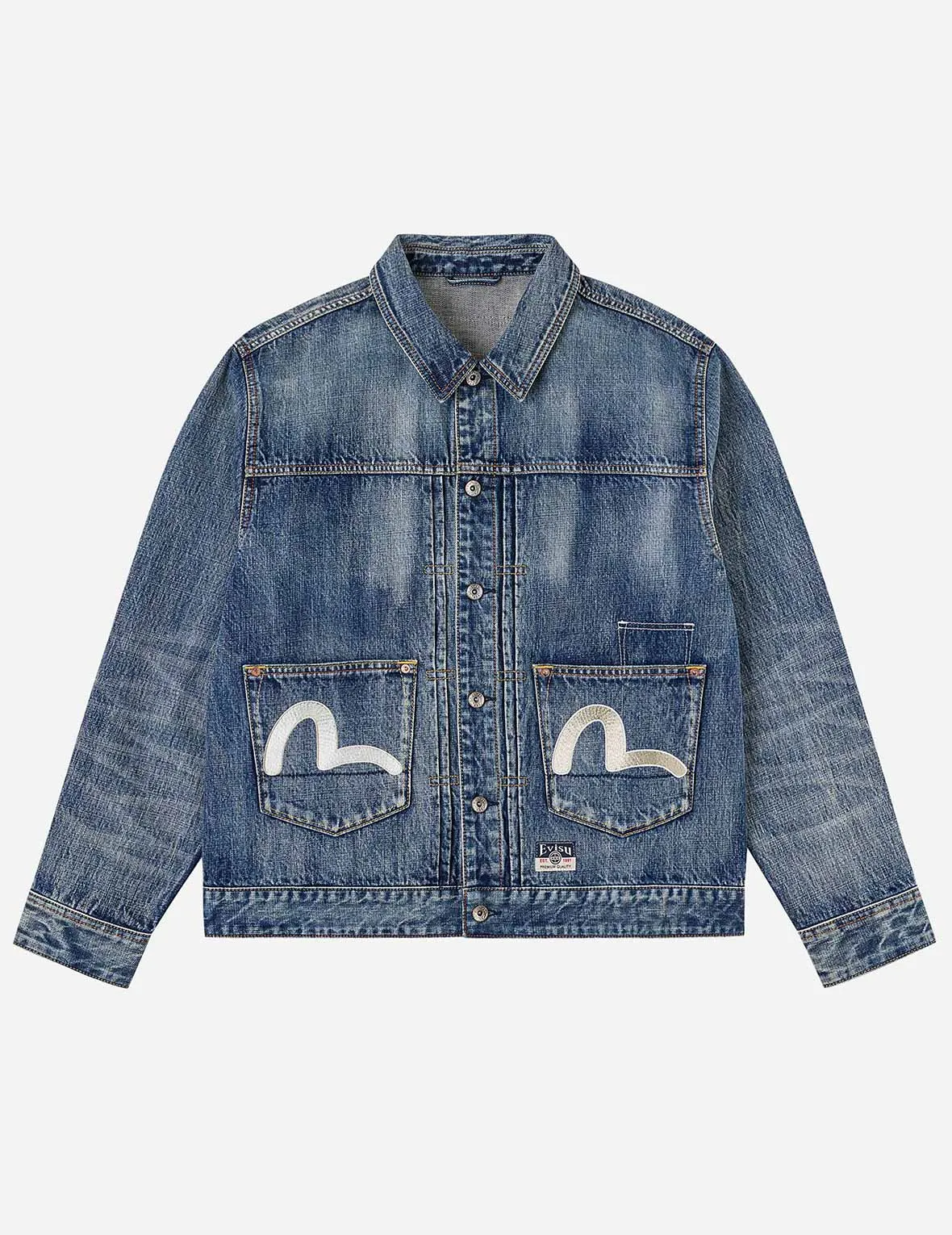 Brocade Patch Multi-pocket Denim Jacket sold by Evisu product image thumbnail 4