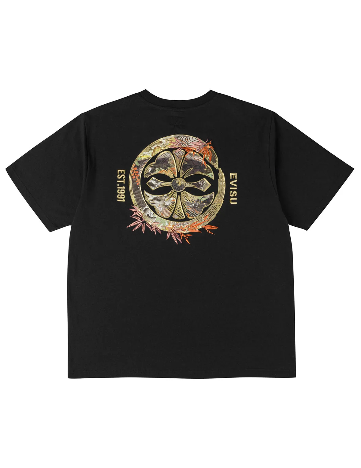 Bamboo Embroidery Scenic Kamon T-shirt sold by Evisu