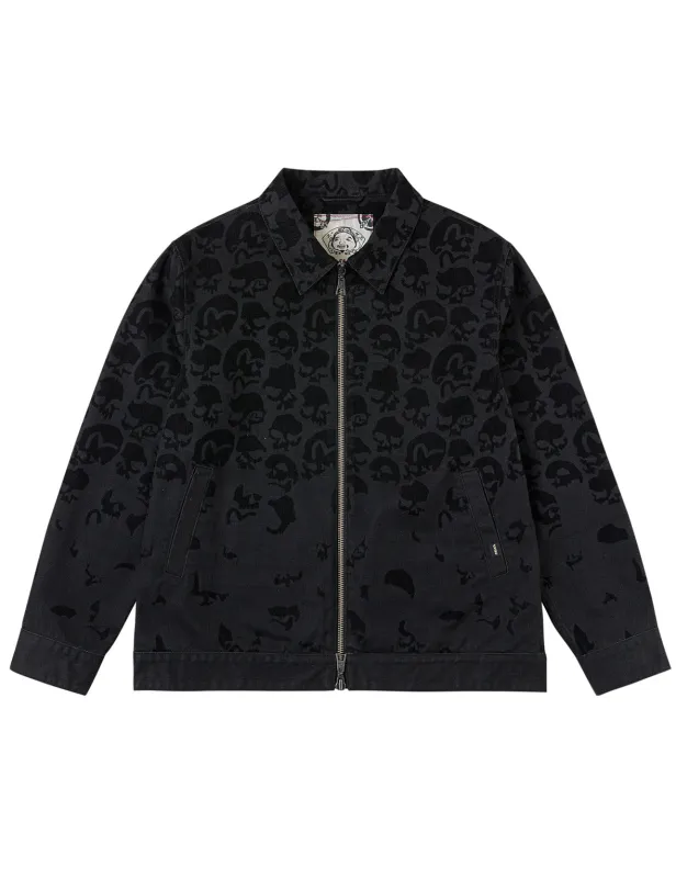 All-over Scattered Flocking Skull Jacket sold by Evisu