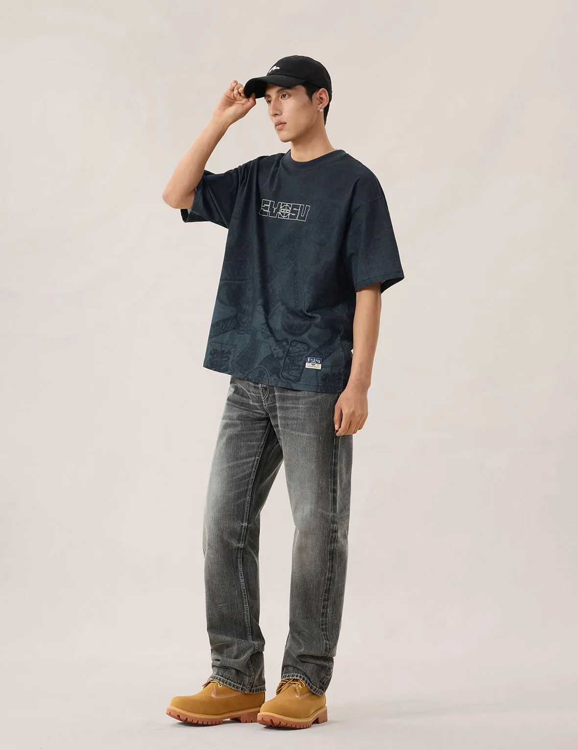 Allover EVISU Signature Graphic T-Shirt sold by Evisu product image thumbnail 5