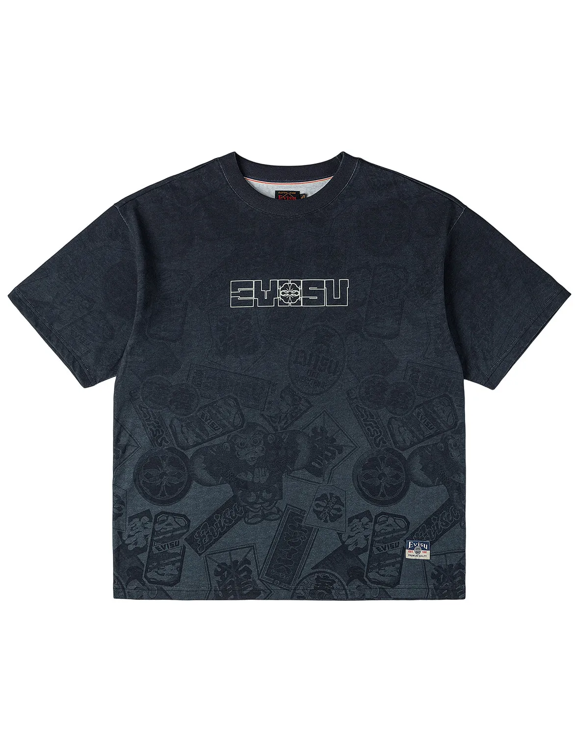 Allover EVISU Signature Graphic T-Shirt sold by Evisu product image thumbnail 2
