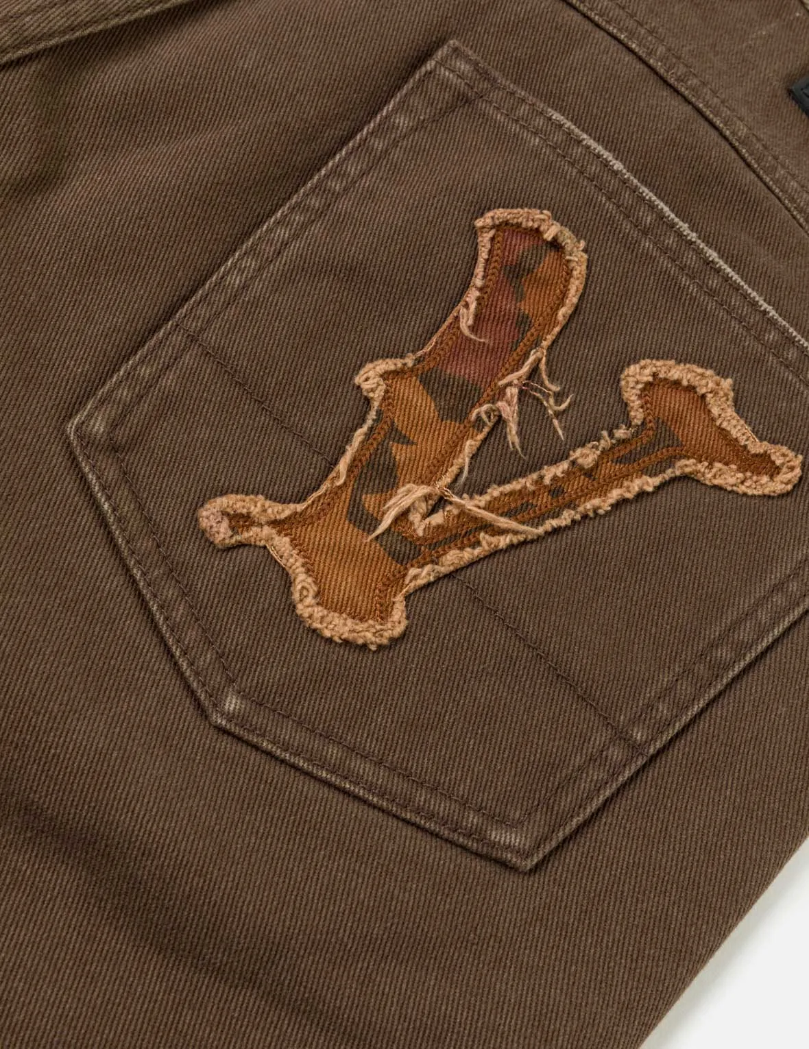Ishigaki Camouflage Patchwork Denim Shorts sold by Evisu product image thumbnail 5