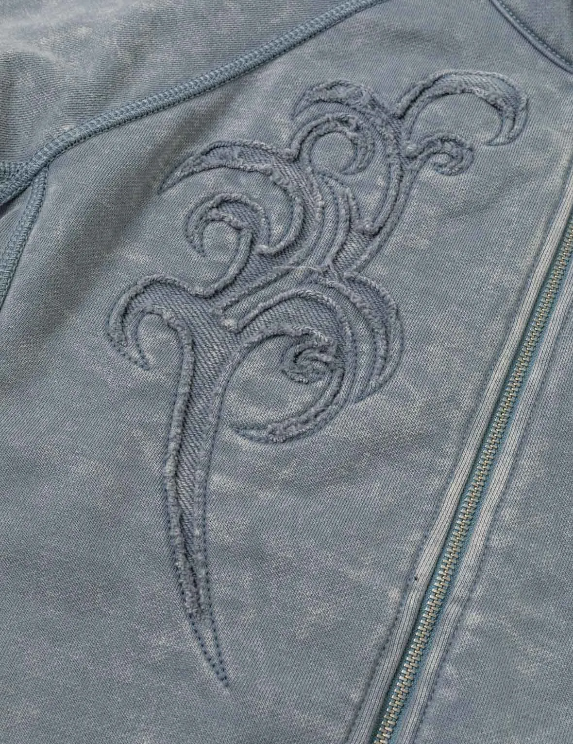 Reversed Fabric Cropped Hoodie sold by Evisu product image thumbnail 5