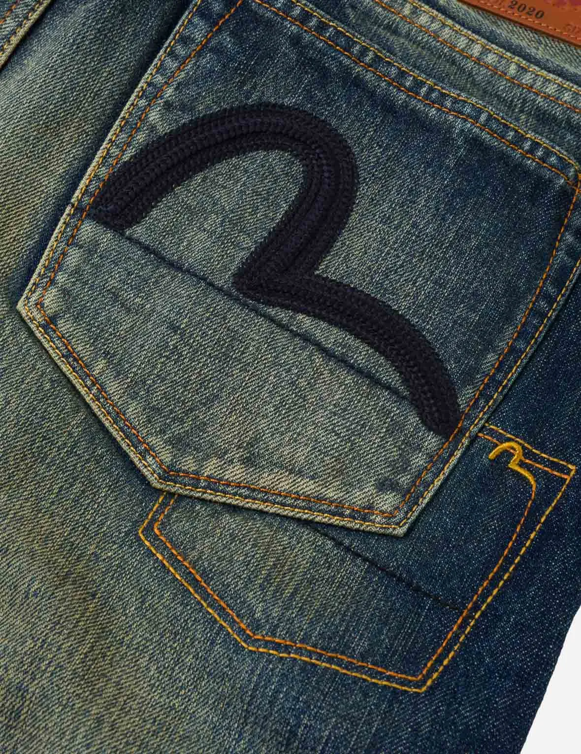 Dark Tone Washed Embroidery Jeans #2020 sold by Evisu product image thumbnail 5