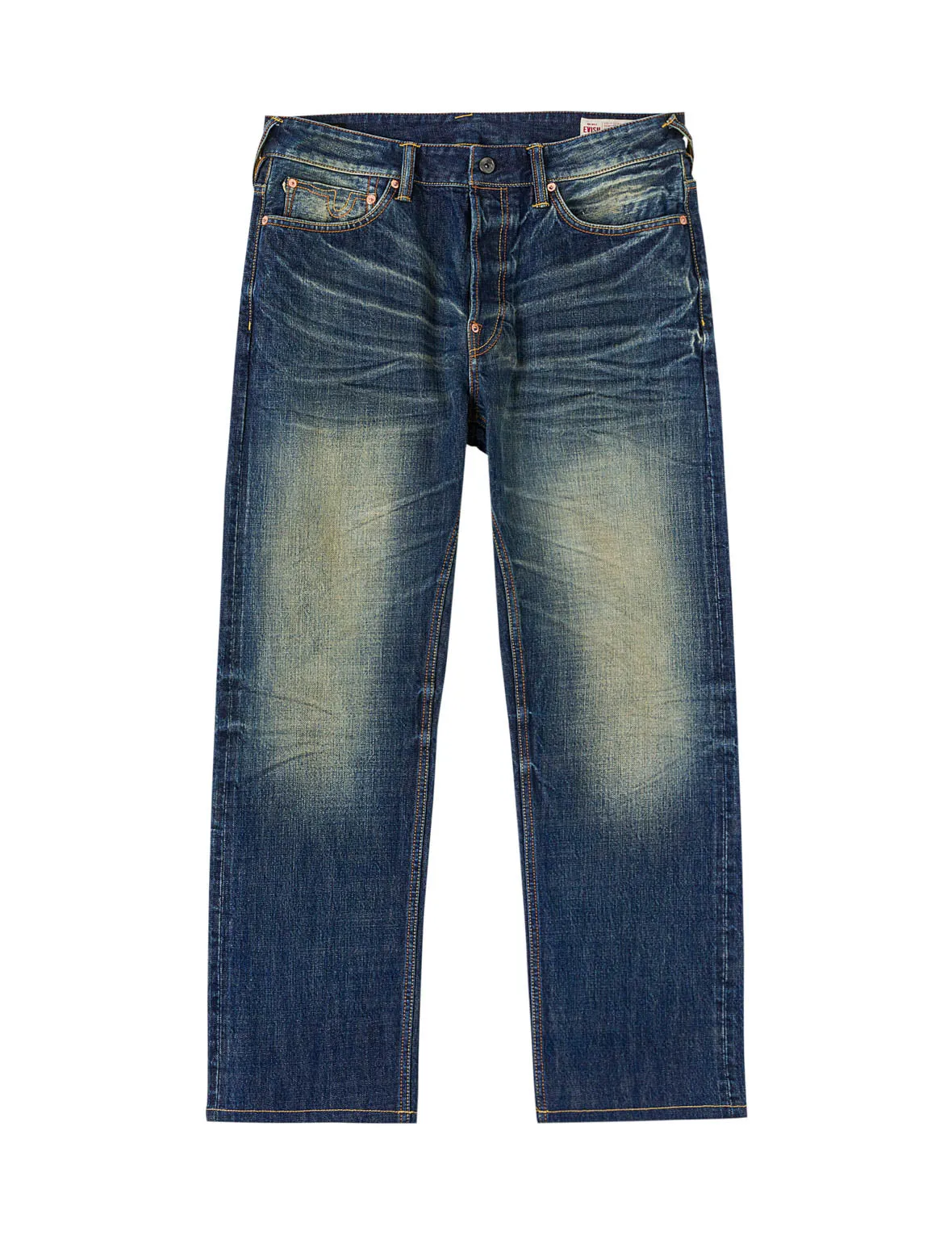 Dark Tone Washed Embroidery Jeans #2020 sold by Evisu product image thumbnail 2