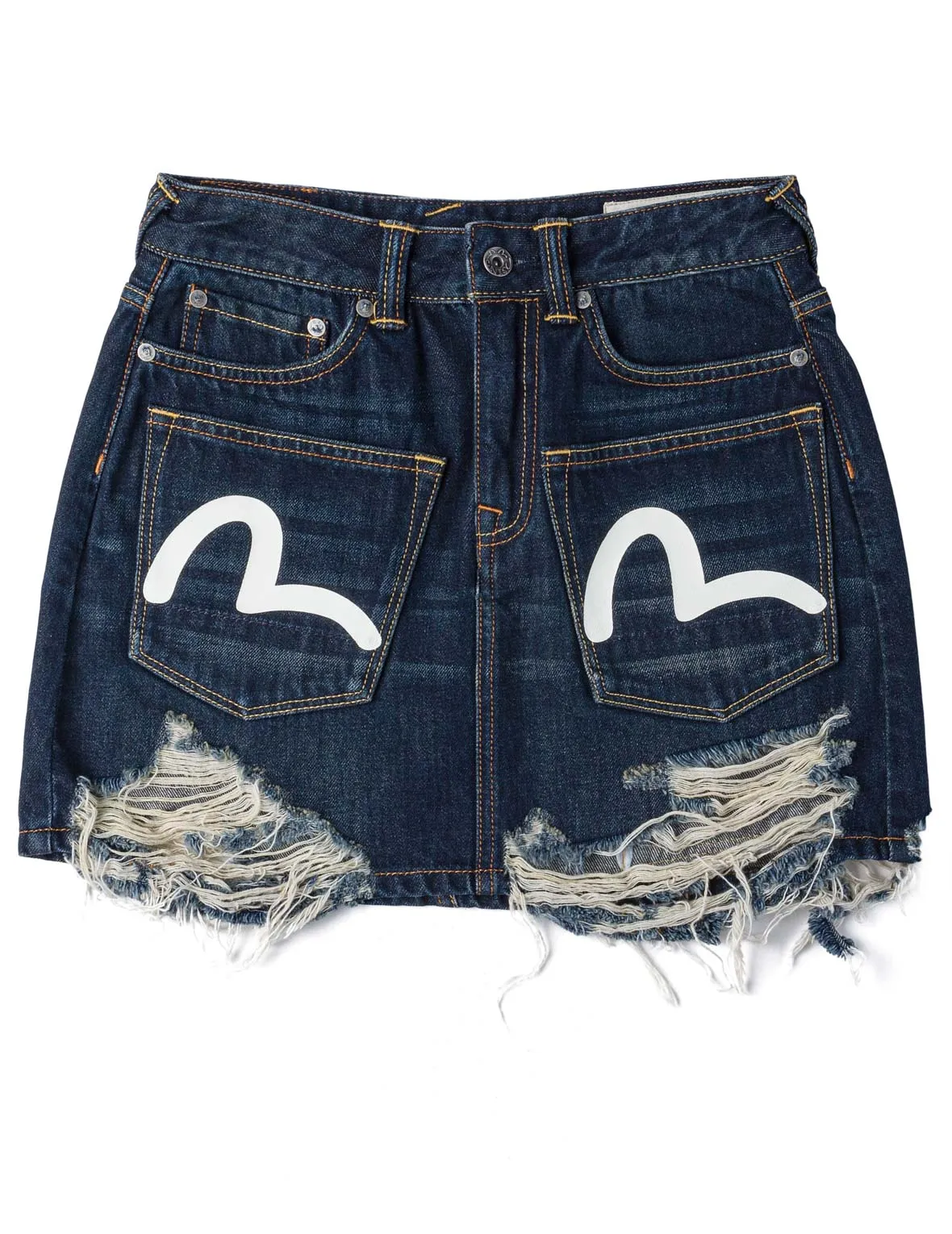 Seagull Print Multi-Pocket Denim Skirt sold by Evisu product image thumbnail 2