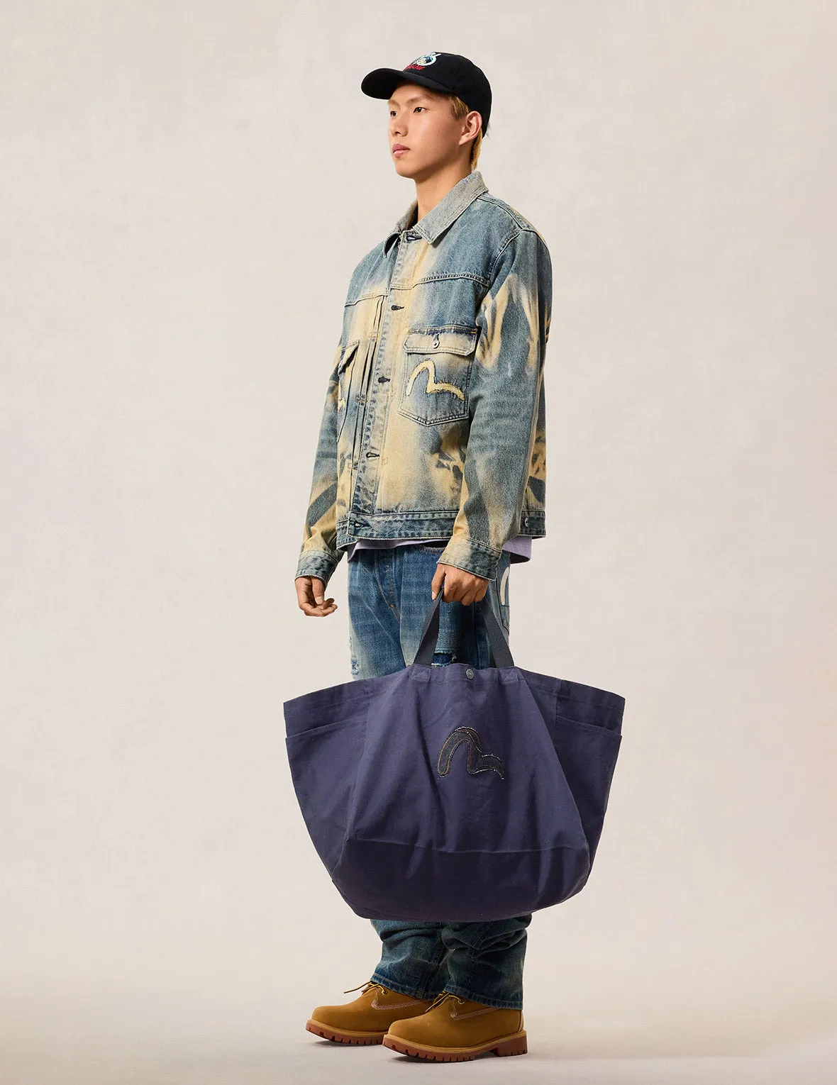 Seagull Denim Applique Tote Bag sold by Evisu product image thumbnail 5