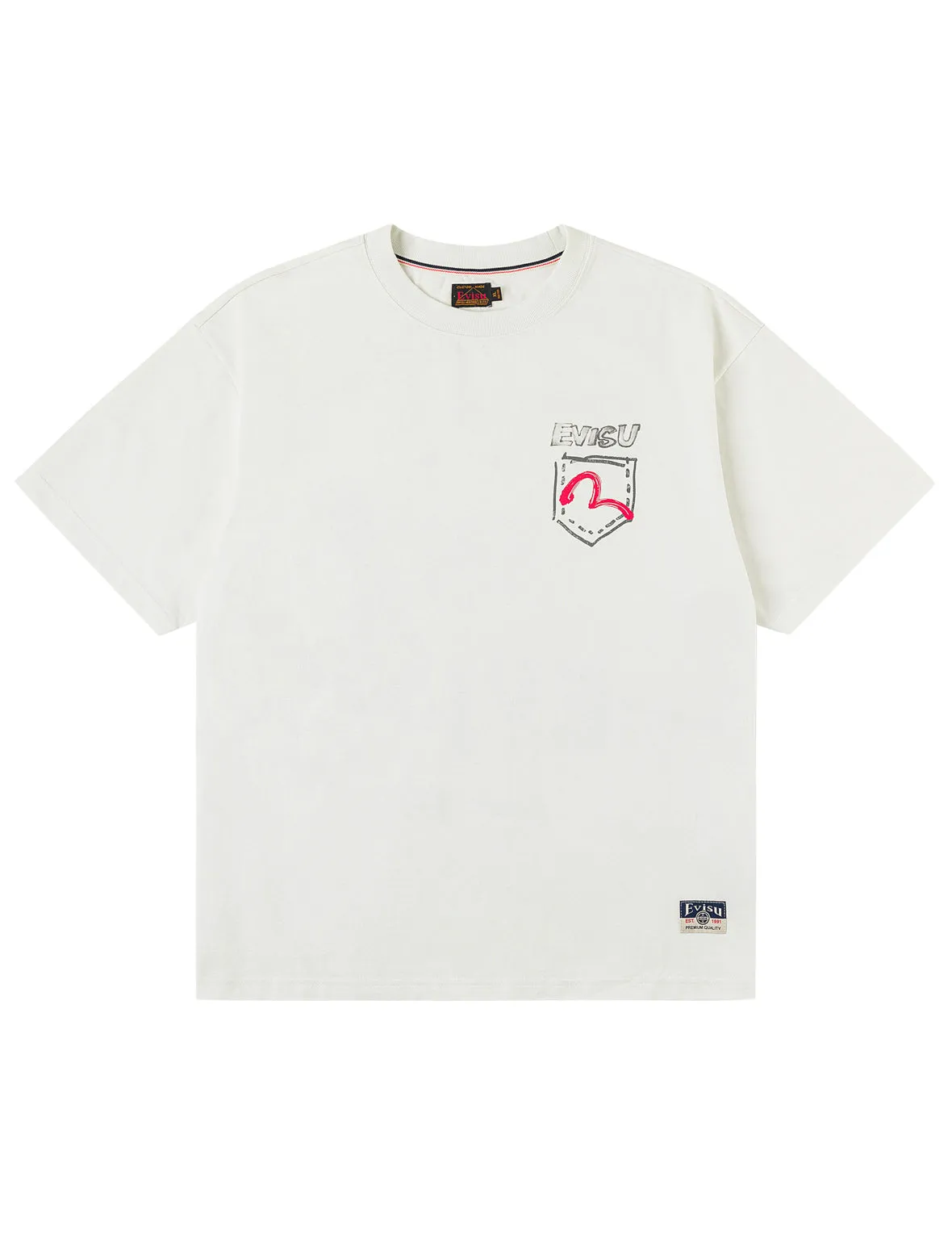 Hand-Drawn Fortune Cat T-shirt sold by Evisu product image thumbnail 4