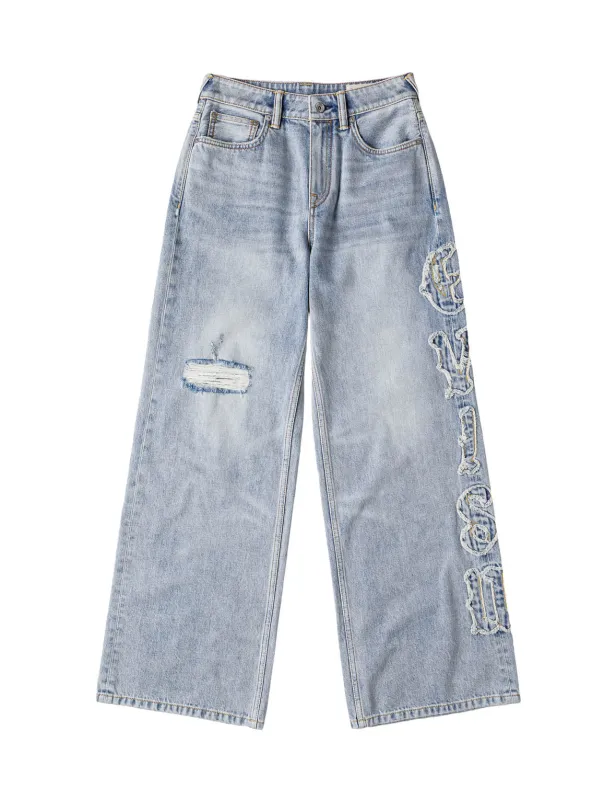 Evisu Applique Distressed Jeans sold by Evisu