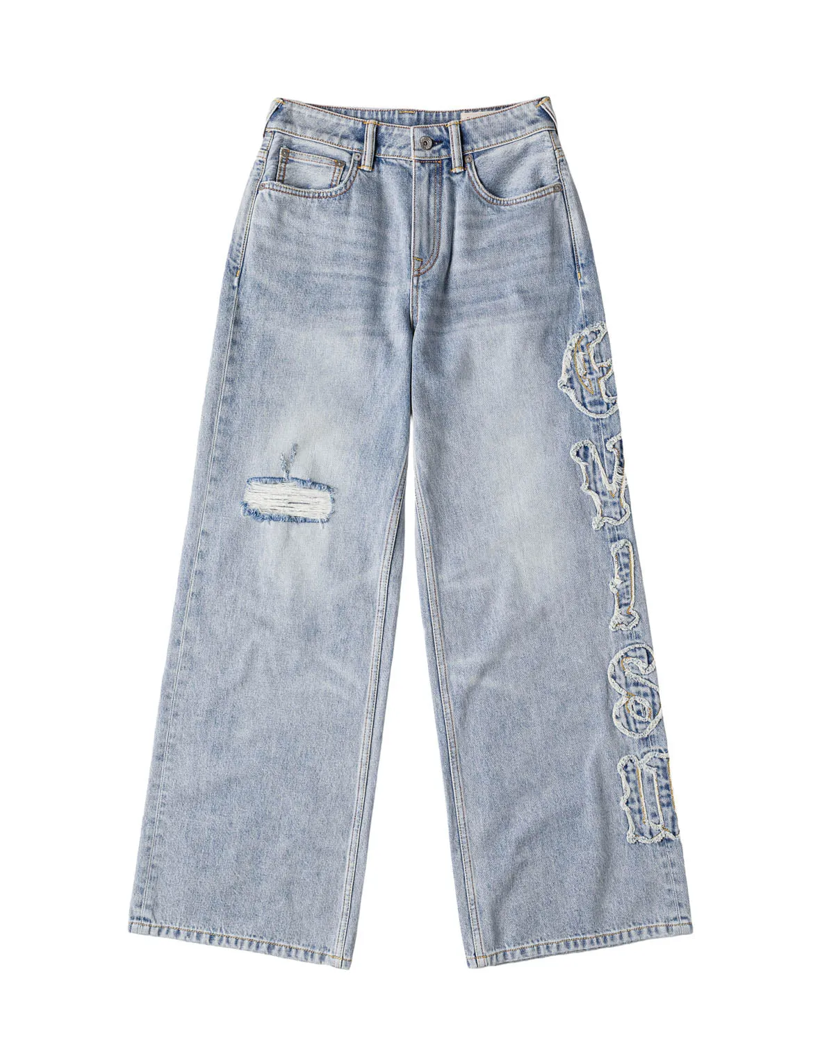 Evisu Applique Distressed Jeans sold by Evisu
