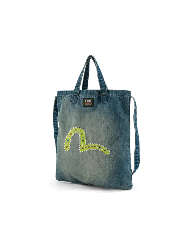 Seagull Denim Tote Bag sold by Evisu