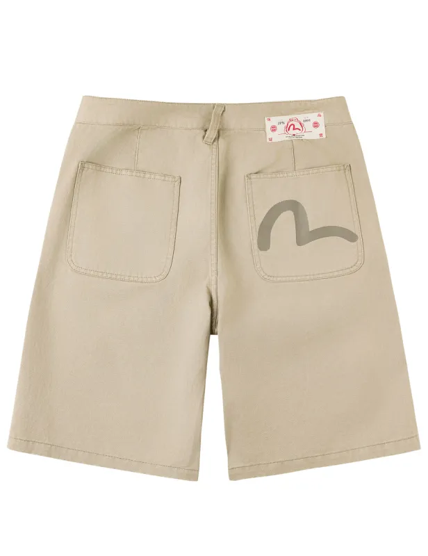 Seagull Print Pocket Shorts made by Evisu