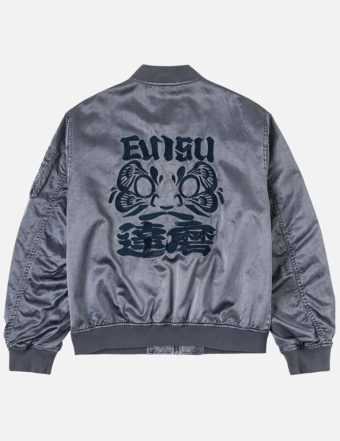 Garment Dyed Daruma Embroidery Bomber Jacket sold by Evisu product image thumbnail 3