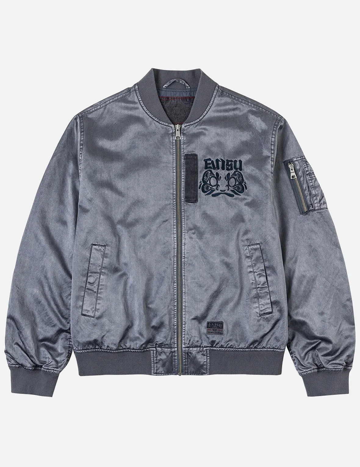 Garment Dyed Daruma Embroidery Bomber Jacket sold by Evisu product image thumbnail 4