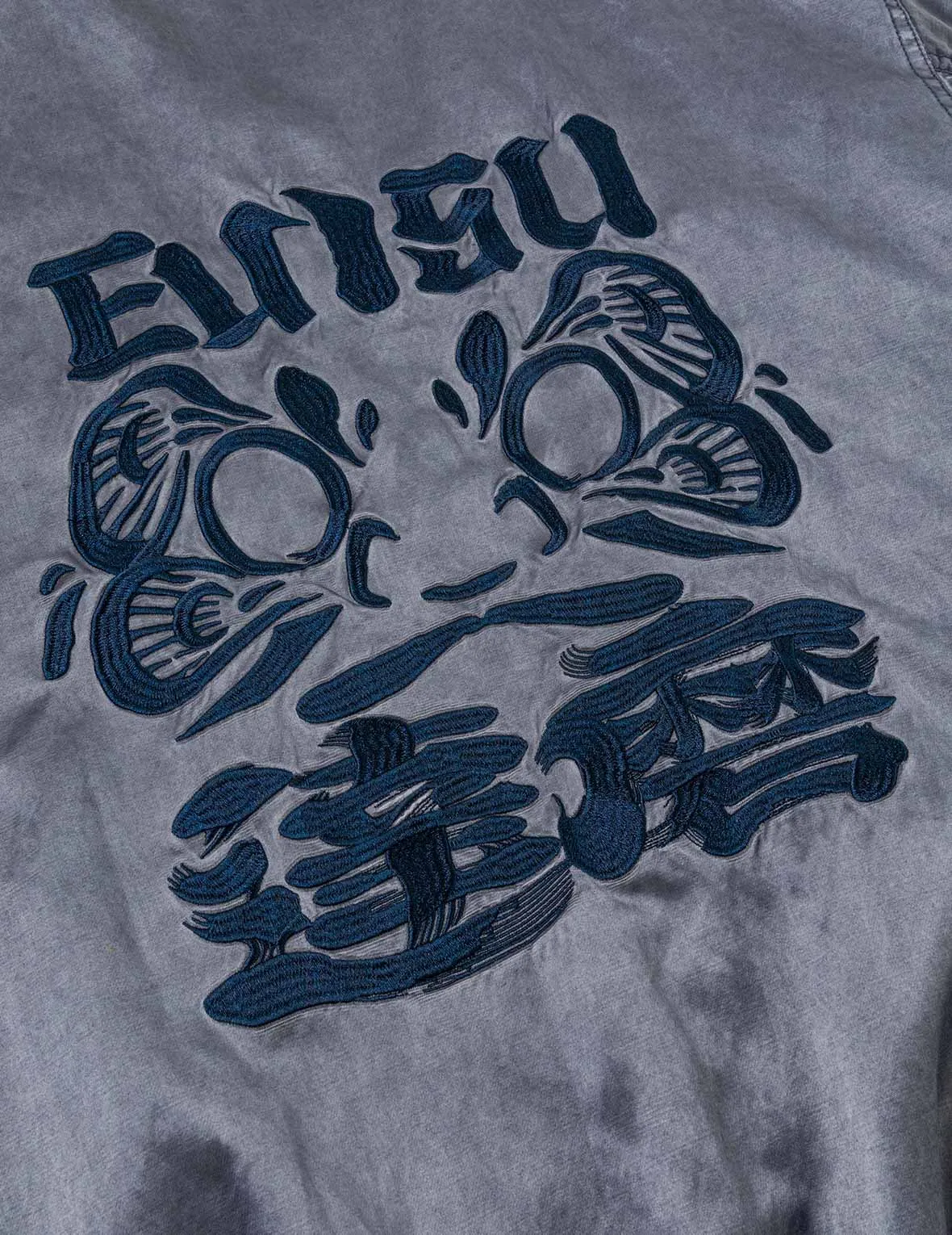 Garment Dyed Daruma Embroidery Bomber Jacket sold by Evisu product image thumbnail 5