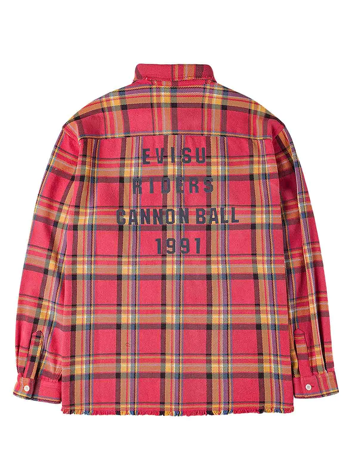 Heavy Washed Distressed Flannel Shirt sold by Evisu product image thumbnail 2