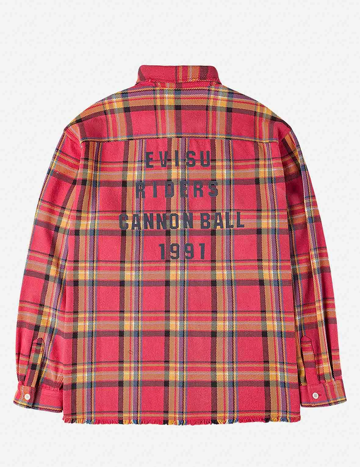 Heavy Washed Distressed Flannel Shirt sold by Evisu product image thumbnail 4