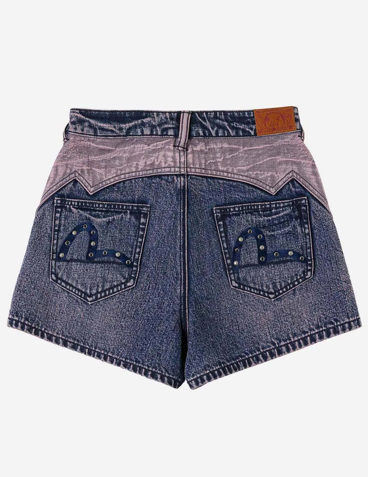 Reverse-Panel Denim Shorts sold by Evisu product image thumbnail 3