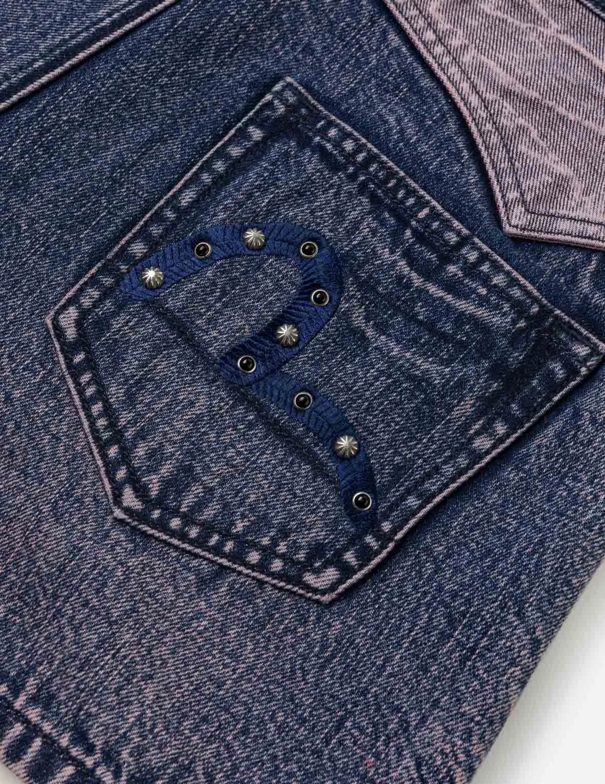 Reverse-Panel Denim Shorts sold by Evisu product image thumbnail 5