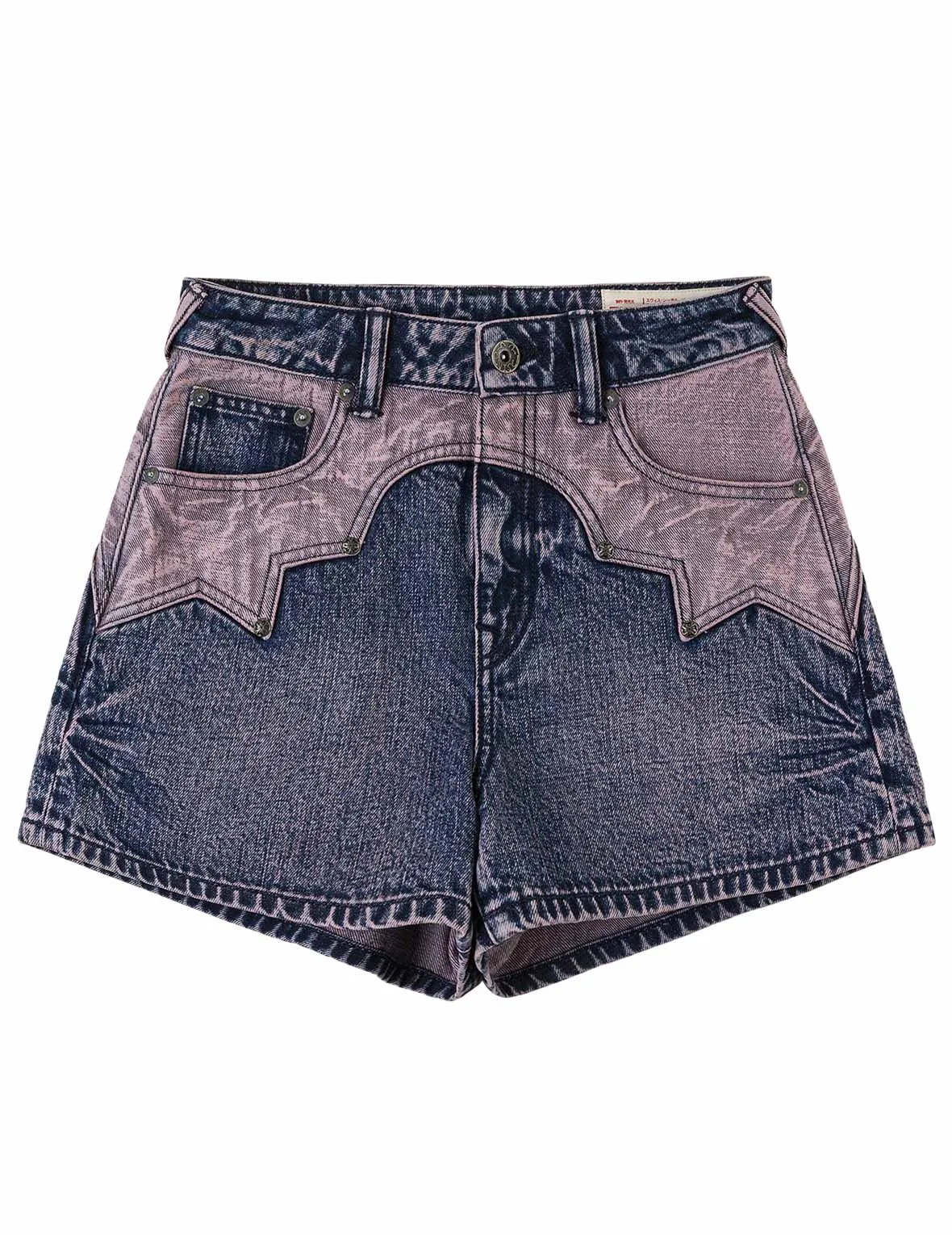 Reverse-Panel Denim Shorts sold by Evisu product image thumbnail 2
