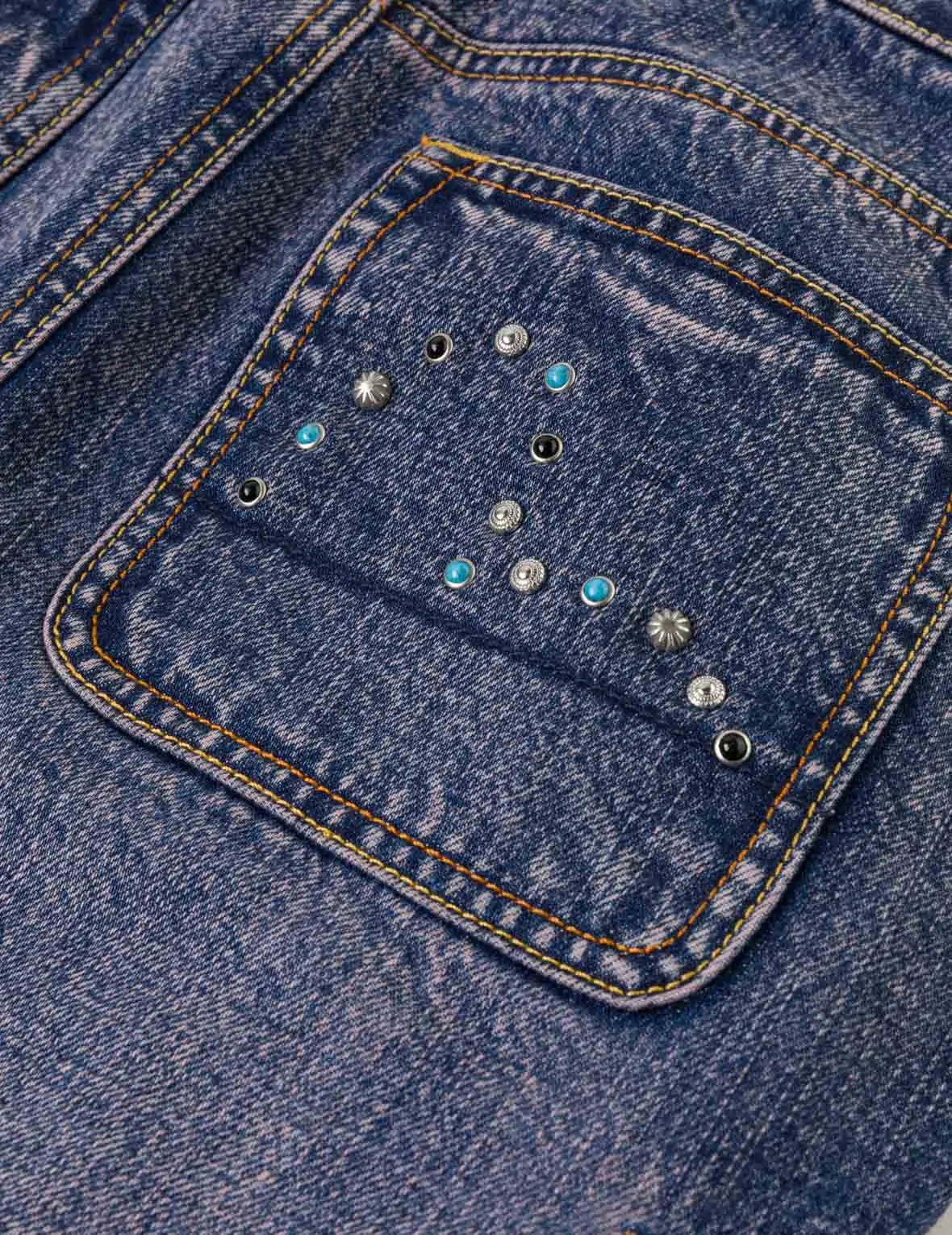Studded Denim Cargo Skirt sold by Evisu product image thumbnail 5