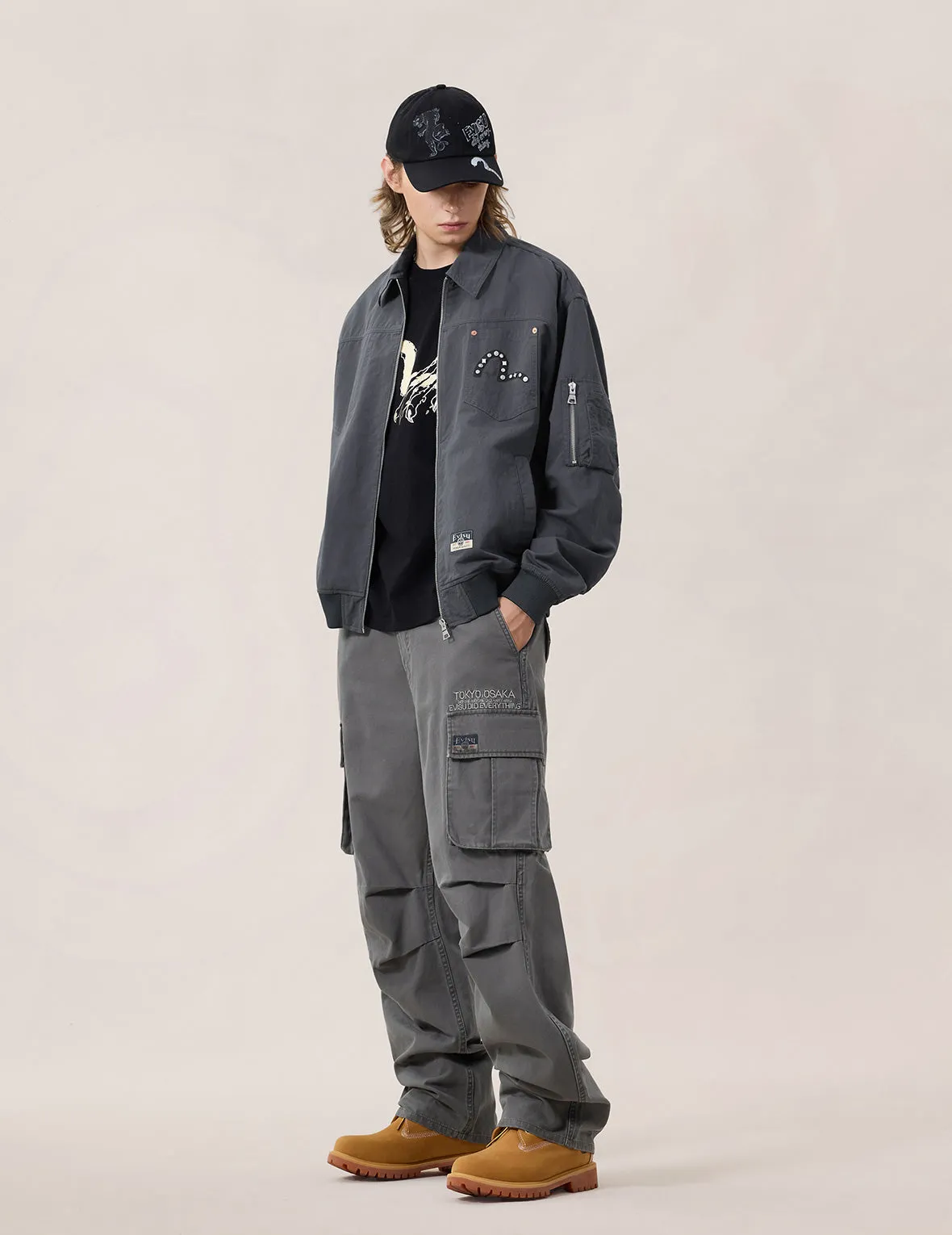 Metal Studs Bomber Jacket sold by Evisu product image thumbnail 5