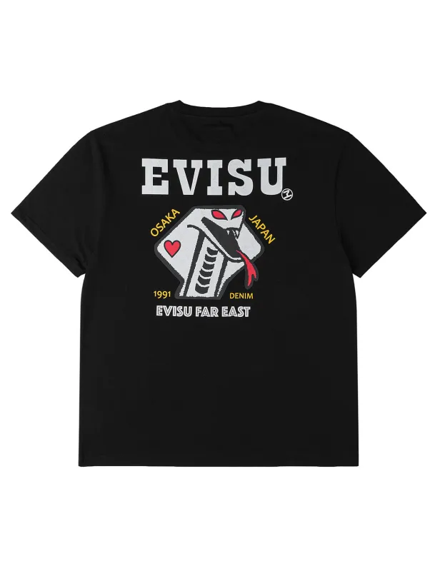 Snake and Poker T-shirt made by Evisu