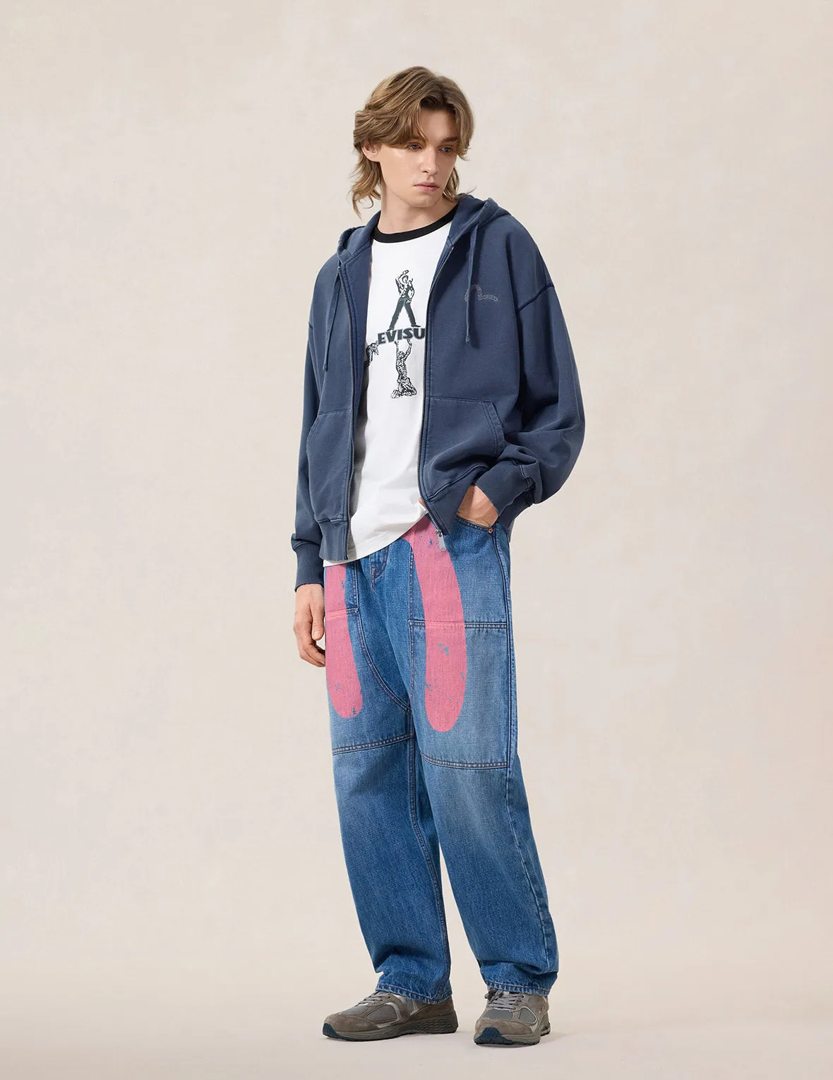 Heavy Washed and Distressed Hoodie sold by Evisu product image thumbnail 5