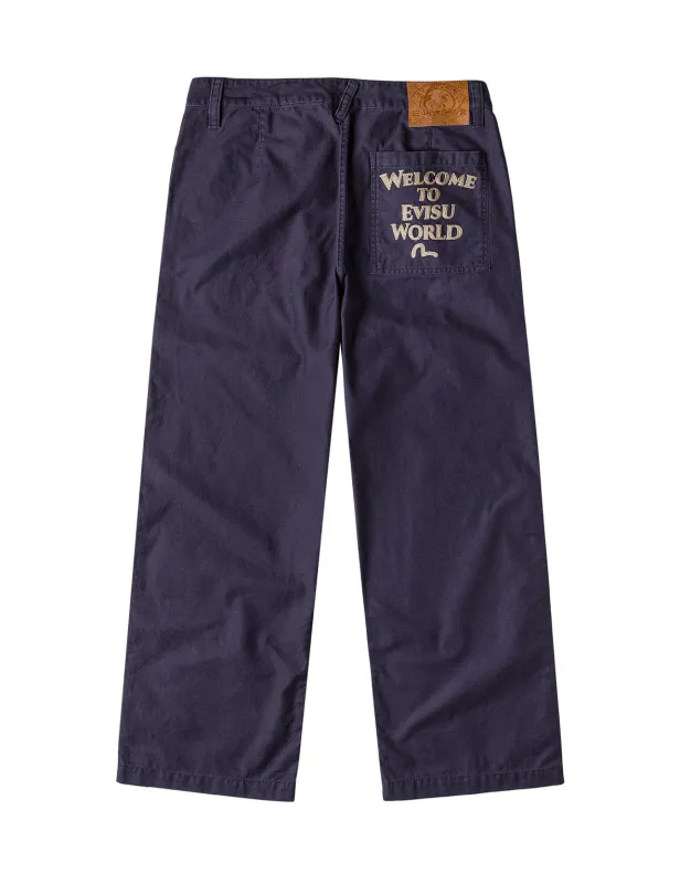 Heavy Washed Baker Pants made by Evisu