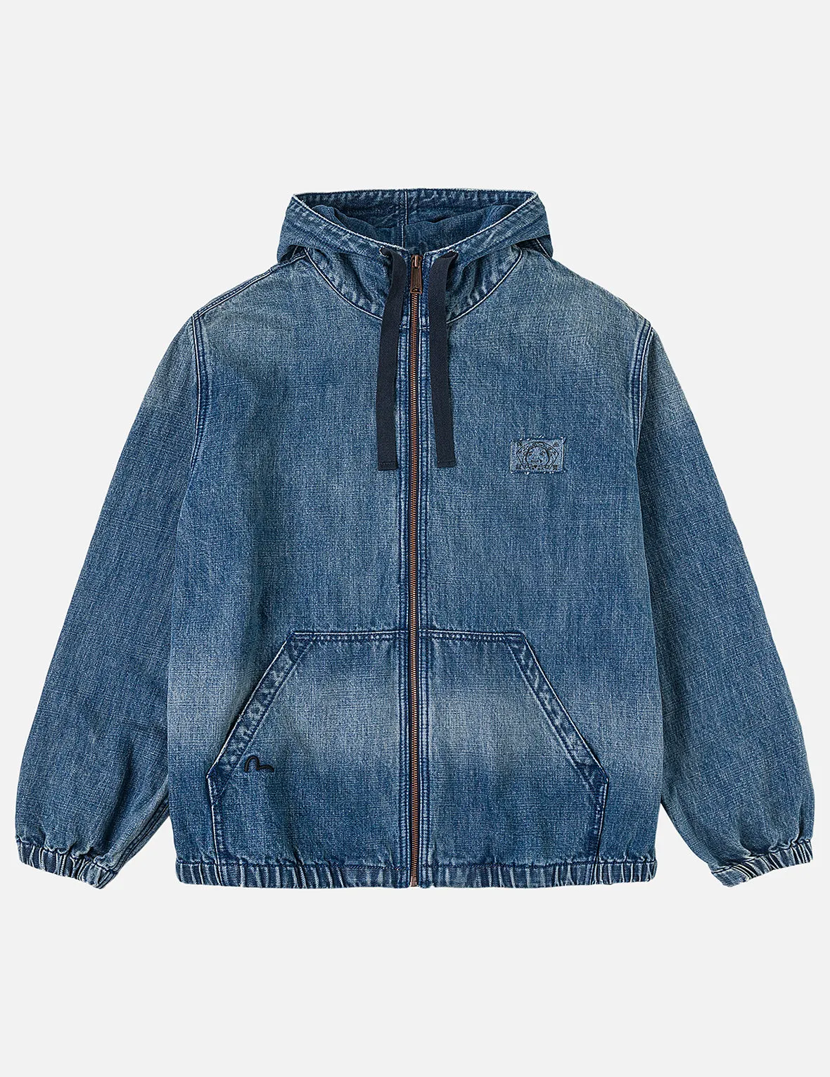 Denim Hooded Anorak Jacket sold by Evisu product image thumbnail 4