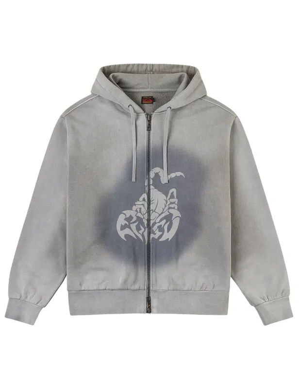 Scorpio Graphic Logo Patchwork Hoodie made by Evisu