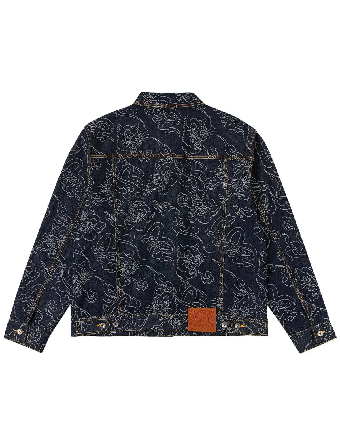 Allover Leopard Jacquard Denim Jacket sold by Evisu product image thumbnail 2