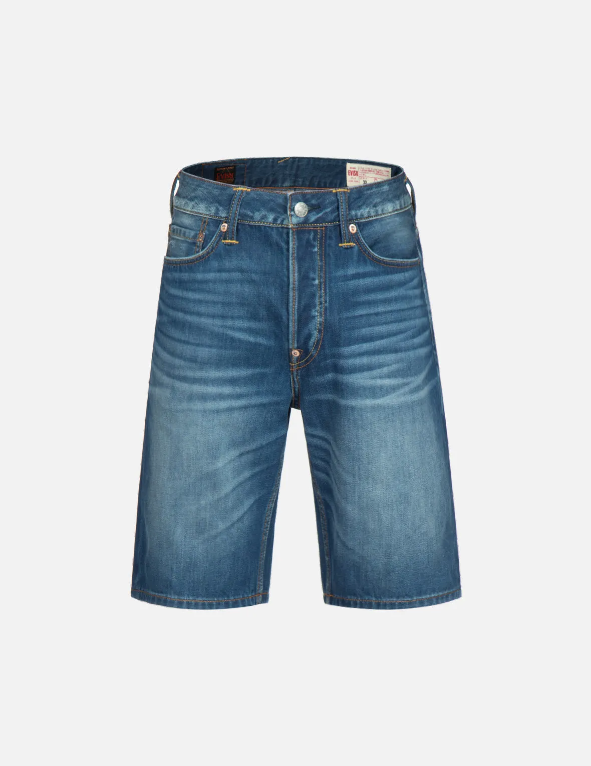 Graffiti Daruma Daicock Print Denim Shorts sold by Evisu product image thumbnail 2