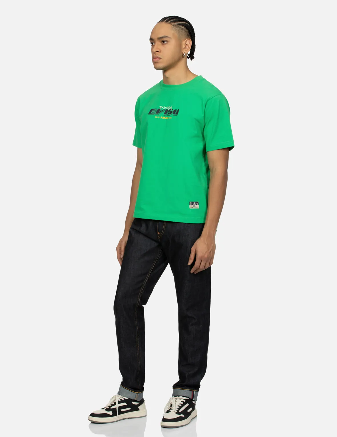 Seagull Embossed Printed Taper Fit Denim Jeans #2017 sold by Evisu product image thumbnail 4