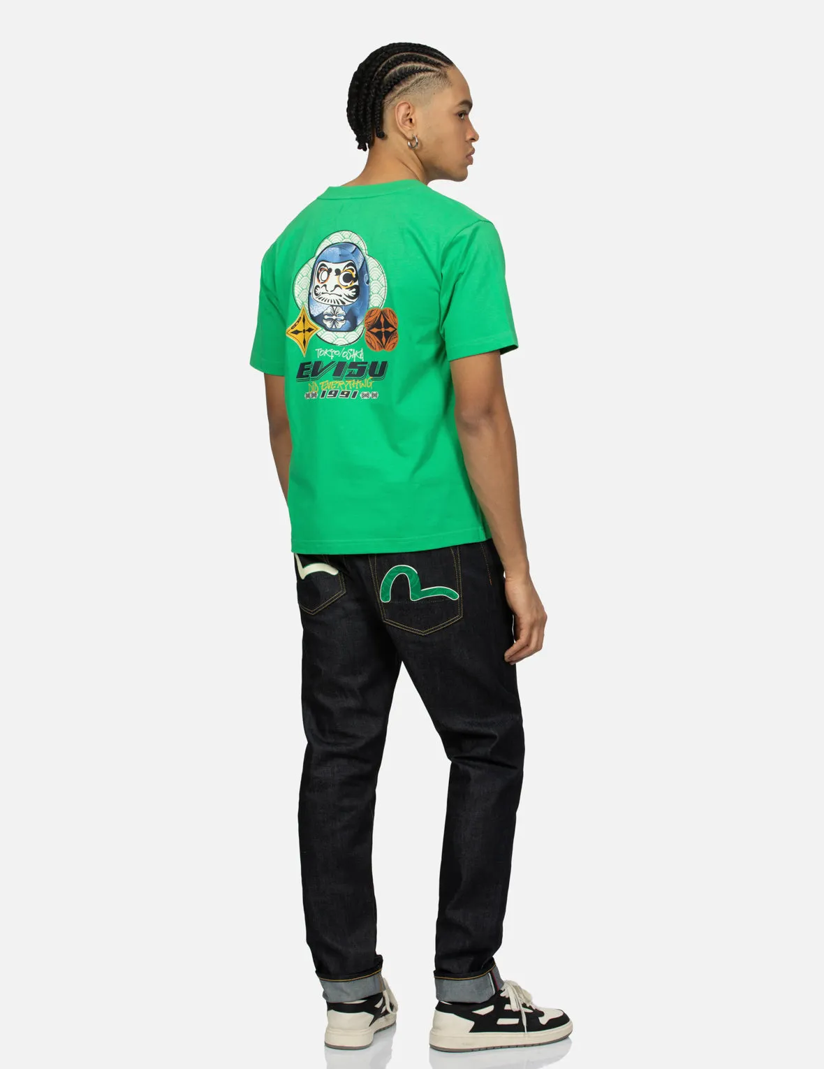 Seagull Embossed Printed Taper Fit Denim Jeans #2017 sold by Evisu product image thumbnail 3