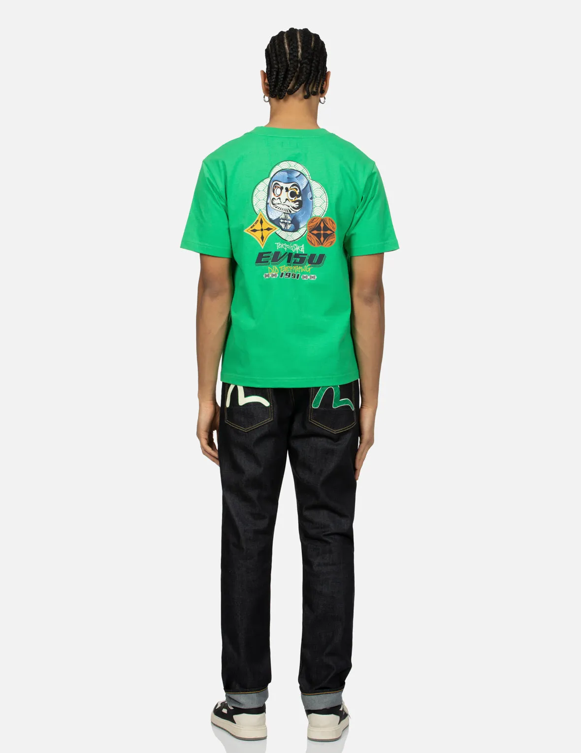 Seagull Embossed Printed Taper Fit Denim Jeans #2017 sold by Evisu product image thumbnail 5