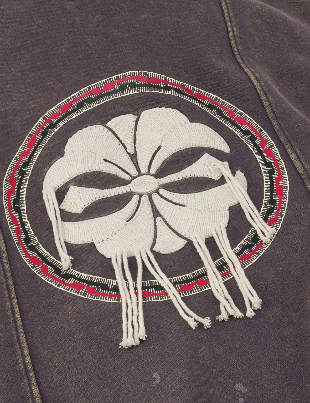 Washed Deconstructed Totem Kamon Embroidery Fashion Fit Hoodie Vest sold by Evisu product image thumbnail 5